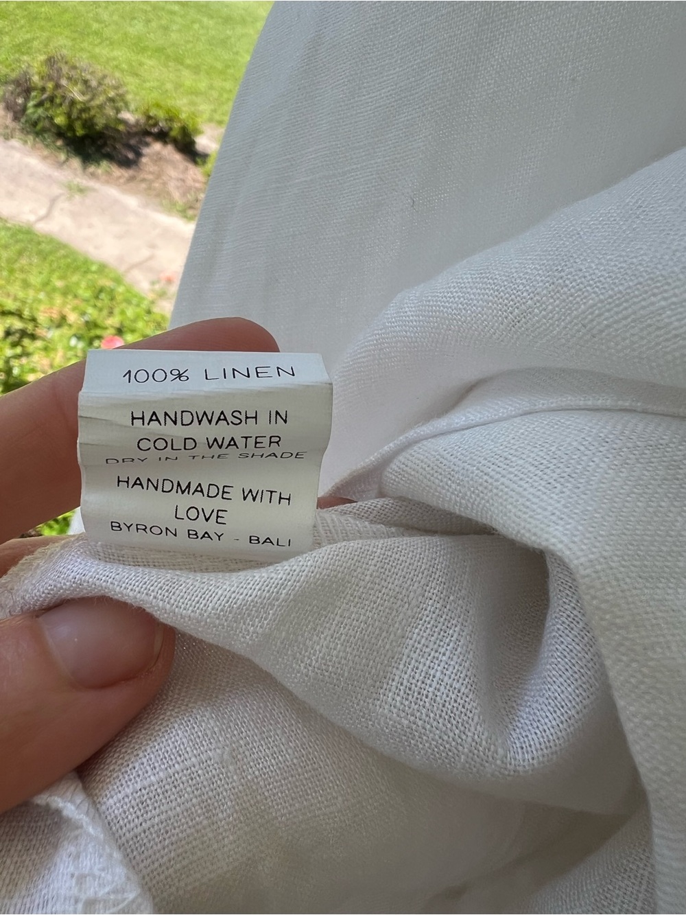 Like New - Linen - Romantic Billowy Maxi Dress - Off White - Picture 12 of 13